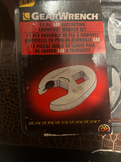 Kd gear wrench, 11 piece ratcheting  crows foot