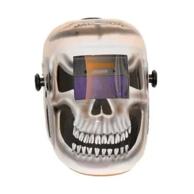 Jackson Safety Jackson Safety - Welding Helmet - Auto Darkening - Nylon - 3.78" x 1.65" Viewing Area - Shade 10 Fixed ADF 1/1/1/1 - 370 Speed Dial Headgear - Gray Matter Graphics