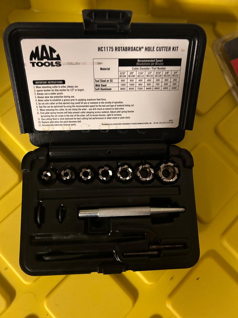 Mac hole cutter kit