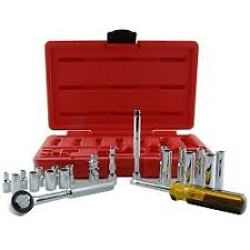 21-PC 1/4" DR 6-PT MM CHR SOC SET