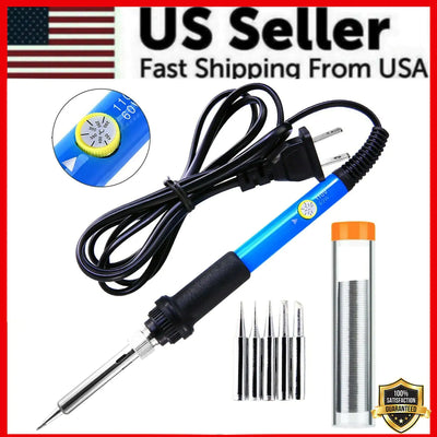 60W Soldering Iron Digital LCD Electric Welding Tools Solder Wire Tweezers Hand